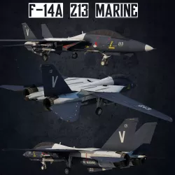 F 14A 213 Koninklijke Marine Low-poly  3D model