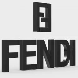 fendi logo 3D model