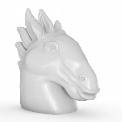 Figurine head of a horse 3D model
