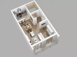 Flat 3D model