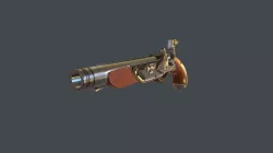 Flintlock Pistol Medieval Age Model and Textures Low-poly Low-poly  3D model