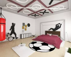 football player room simple 3D model