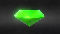 Game-Ready Green Emerald Diamond Precious Gem Low-poly  3D model