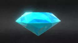 Game-Ready Light Blue Sapphire Diamond Precious Gem Low-poly  3D model