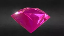 Game-Ready Pink Red Topaz Precious Gem Low-poly  3D model