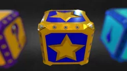 Game-Ready Super Star Resource Crate Low-poly  3D model