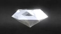 Game-Ready White Diamond Precious Gem Low-poly  3D model