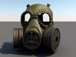 Gas Mask  Low-poly  3D model