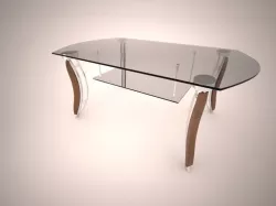Glass coffee table 3D model