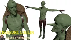 Goblin Animated Game Ready Character Enemy Monster Treasure Boss Low-poly  3D model