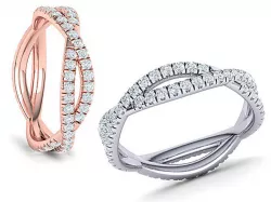 Gorgeous Rope style twisted Wedding band 3d model  3D print model