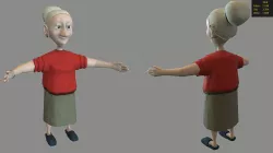 Grandma Low-poly  3D model