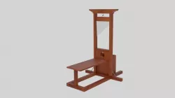 Guillotine Low-poly  3D model