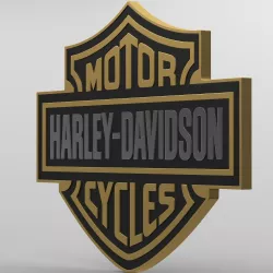 harley davidson logo 2 3D model
