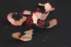 HD Pencil Chips Shavings 3D model