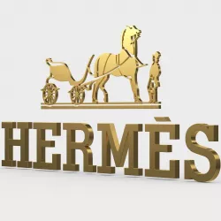 hermes logo 3D model