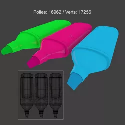highlighter pens  3D model