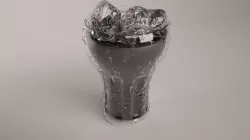 Ice-cold frosted glass of coke 3D model