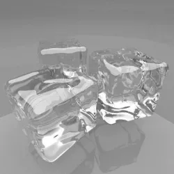 Ice cubes 3D model