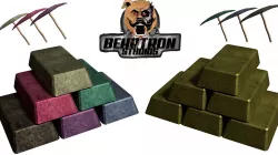 Ingot Metal Bar Crafting Fantasy Blacksmith Pack Ore Pickaxe For Low-poly  3D model