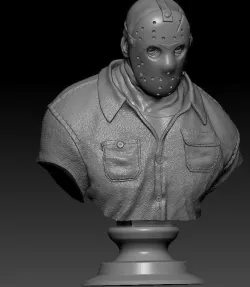 Jason Friday the 13th Bust 3D print model