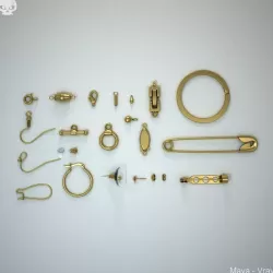 Jewellery catches hinges and findings 3D model