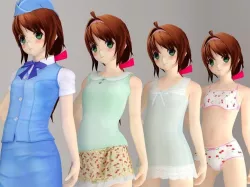 Karin anime girl pose 2 3D model