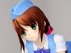 Karin anime girl pose 3 3D model