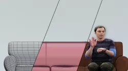Low-Poly Big Bang Theory Couch Low-poly  3D model