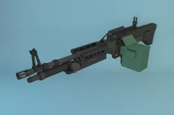 Low Poly M60E4 Low-poly  3D model