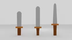 Low Poly Swords Collection 3D model