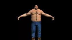 Male fat realistic rigged 3D model