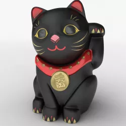 Maneki Neko black 3D model