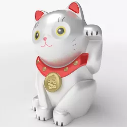 Maneki Neko white 3D model