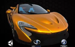 McLaren P1 obj dae stl 3ds 3D Printable  Low-poly  3D model