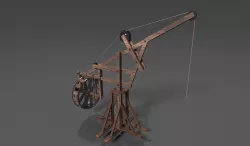 Medieval Crane Low-poly  3D model