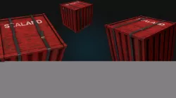 Metal Crate Low-poly 3D model