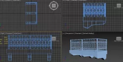 Middle eastern Balcony Low-poly  3D model