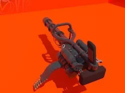 minigun Low-poly  3D model