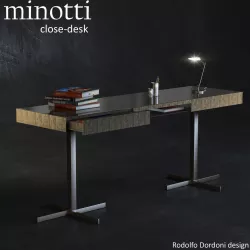 minotti close desk Low-poly  3D model