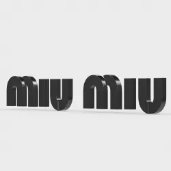 miu miu logo 3D model