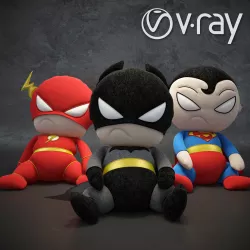 Models of soft toys superheroes of the universe DC 3D model