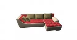 modern sofa corner with pillows Low-poly  3D model