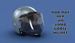 Motorcycle Race Helmet 1979 MAD MAX Jim Goose MFP 3D model