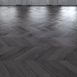 Oak Chevron dark floor 3D model