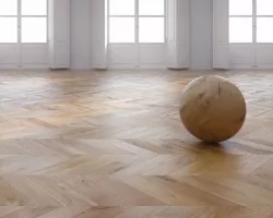 Oak Chevron floor 3D model