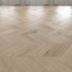 Oak Chevron light floor 3D model