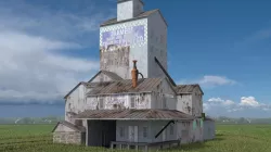 Old Grain Elevator Low-poly  3D model