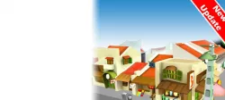Old House Cartoon package Low-poly  3D model