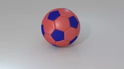Orange and Blue Football 3D model